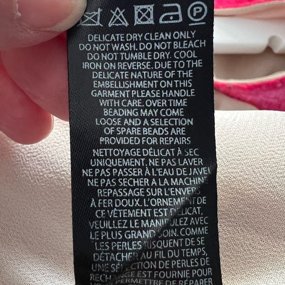 Needle & Thread Sequin Motif Shift Dress Pink Size 8 - Picture 10 of 12